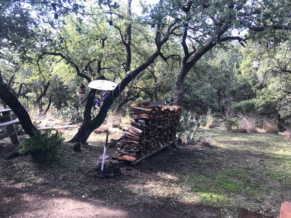 4' x 8' Split Post Oak Delivered & Stacked in Bee Caves