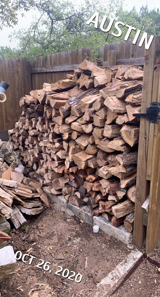 4'x 16' of Seasoned Post Oak - Split - Delivered & Stacked