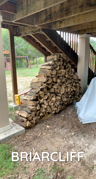 4'x 8' of Seasoned Post Oak - Split - Delivered & Stacked