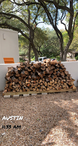 4'x 8' of Seasoned Post Oak - Split - Delivered & Stacked