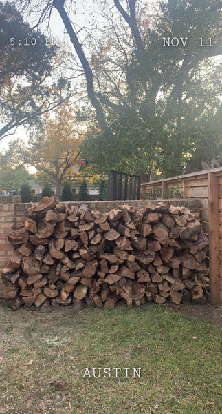 4'x 8' of Seasoned Post Oak - Split - Delivered & Stacked