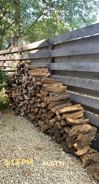 4'x 8' of Seasoned Post Oak - Split - Delivered & Stacked