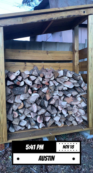 4'x 8' of Seasoned Post Oak - Split - Delivered & Stacked