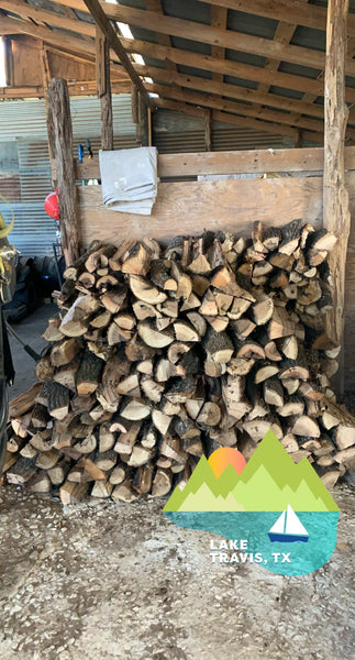 4'x 16' of Seasoned Post Oak - Split - Delivered & Stacked