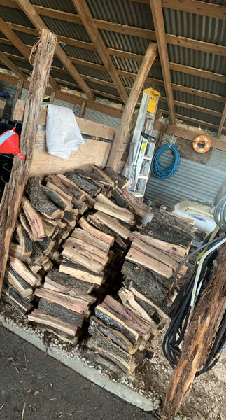 4'x 16' of Seasoned Post Oak - Split - Delivered & Stacked