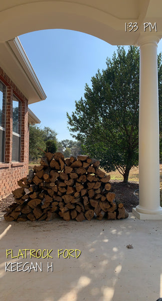 4'x 8' of Seasoned Post Oak - Split - Delivered & Stacked