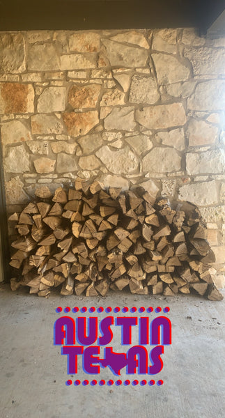 4'x 8' of Seasoned Post Oak - Split - Delivered & Stacked