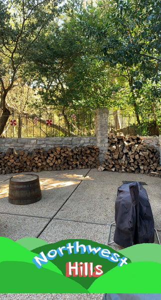 4'x 16' of Seasoned Post Oak - Split - Delivered & Stacked