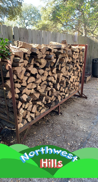 4'x 8' of Seasoned Post Oak - Split - Delivered & Stacked