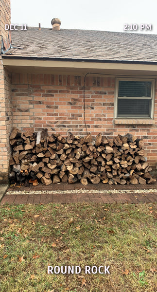 4'x 8' of Seasoned Post Oak - Split - Delivered & Stacked