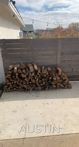 4'x 8' of Seasoned Post Oak - Split - Delivered & Stacked