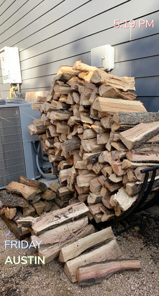 4'x 8' of Seasoned Post Oak - Split - Delivered & Stacked