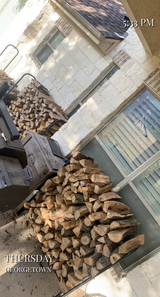 4'x 8' of Seasoned Post Oak - Split - Delivered & Stacked