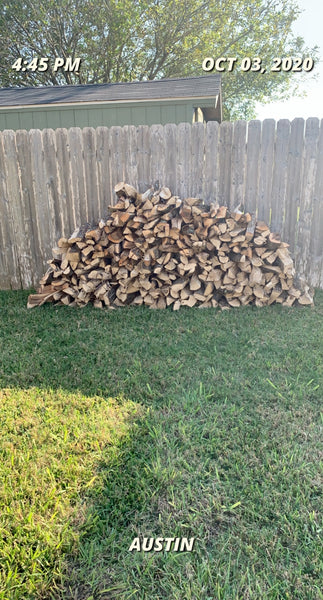 4'x 8' of Seasoned Post Oak - Split - Delivered & Stacked