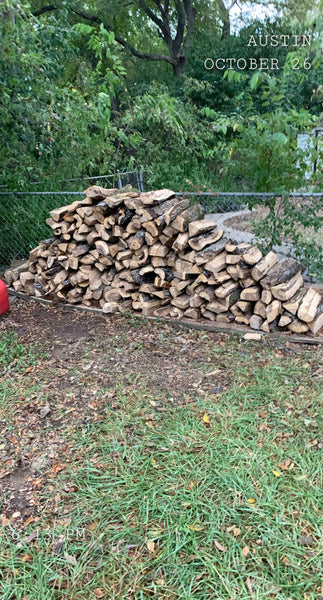 4'x 8' of Seasoned Post Oak - Split - Delivered & Stacked