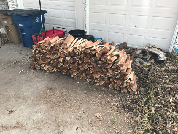 4'x 8' of Seasoned Mesquite Firewood - Split Firewood Delivery- Delivered & Stacked