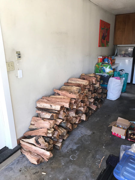 4' x 4' Split Post Oak Delivered & Stacked in Austin