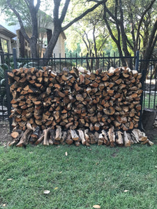 4' x 8' Split Post Oak Delivered & Stacked in Round Rock